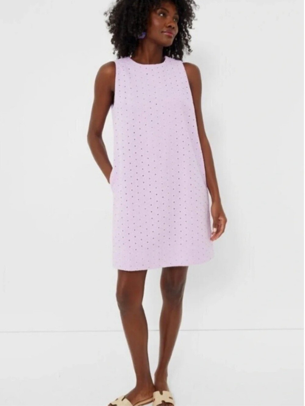 Tuckernuck Lilac Eyelet Shift Dress
